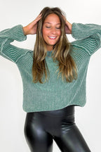 Fireside Stone Washed Round Neck Sweater - FINAL SALE - Madison and Mallory