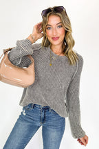 Fireside Stone Washed Round Neck Sweater - FINAL SALE - Madison and Mallory