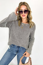 Fireside Stone Washed Round Neck Sweater - FINAL SALE - Madison and Mallory