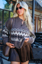 First Frost Fair Isle Knit Cardigan Sweater