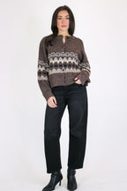 First Frost Fair Isle Knit Cardigan Sweater
