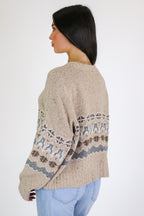 First Frost Fair Isle Knit Cardigan Sweater