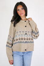 First Frost Fair Isle Knit Cardigan Sweater