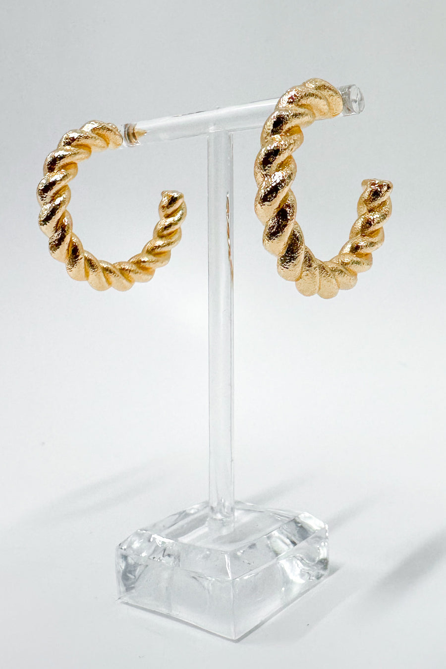 Gold Flawless Presence Twisted Hoop Earrings - Madison and Mallory