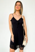 S / Black Flirtatious Match Ruffle Trim Dress - FINAL SALE - Madison and Mallory