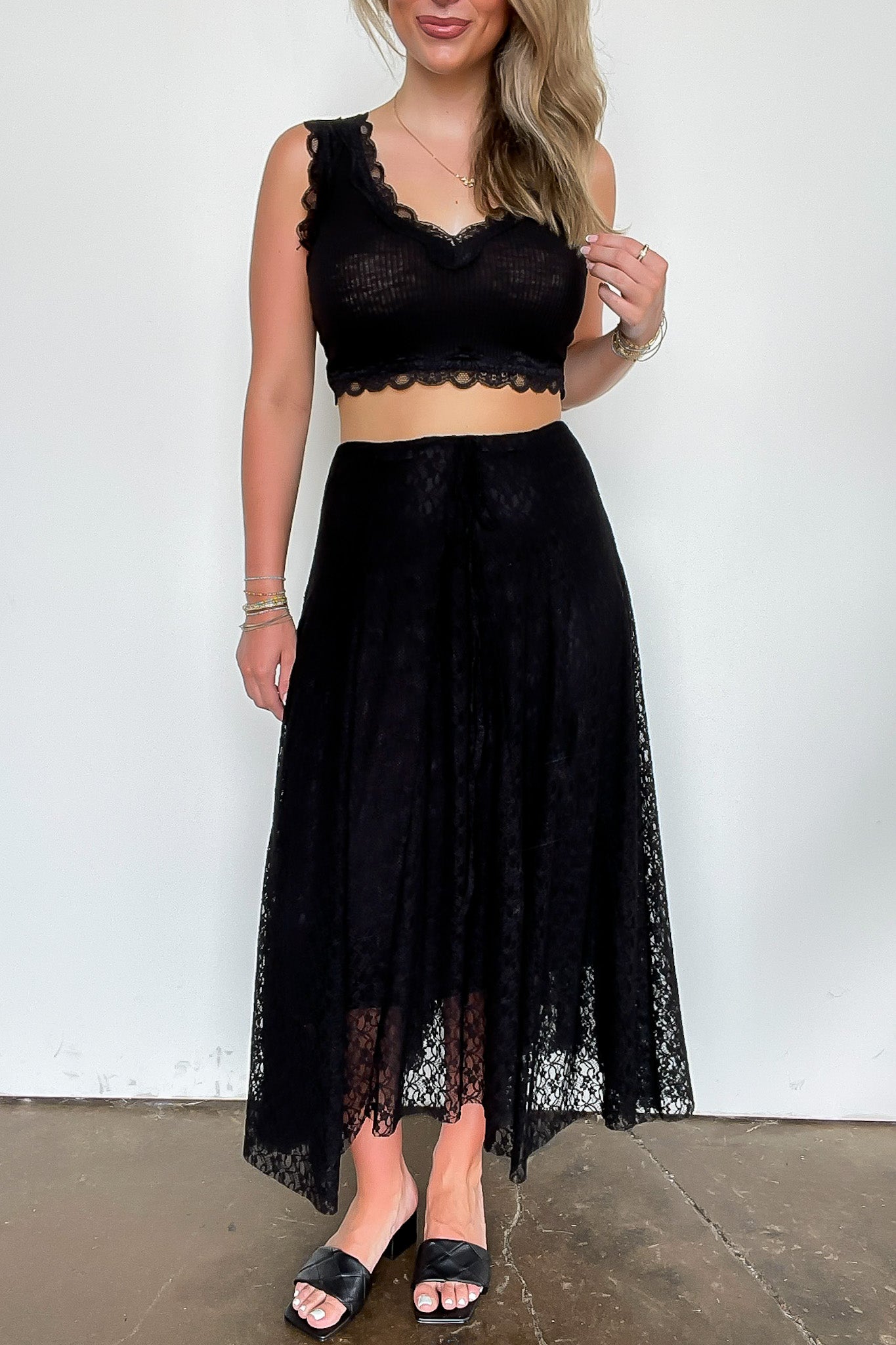Flirtline Lace Maxi Skirt - Madison and Mallory
