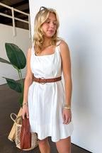 Flirty Frame Square Neck Tank Dress - Madison and Mallory