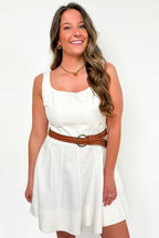 Flirty Frame Square Neck Tank Dress - Madison and Mallory