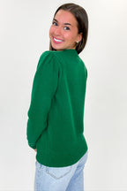Flora Thread Applique Knit Design Pullover Sweater - FINAL SALE - Madison and Mallory