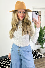 Flora Veil Embossed Long Sleeve Knit Top - FINAL SALE - Madison and Mallory