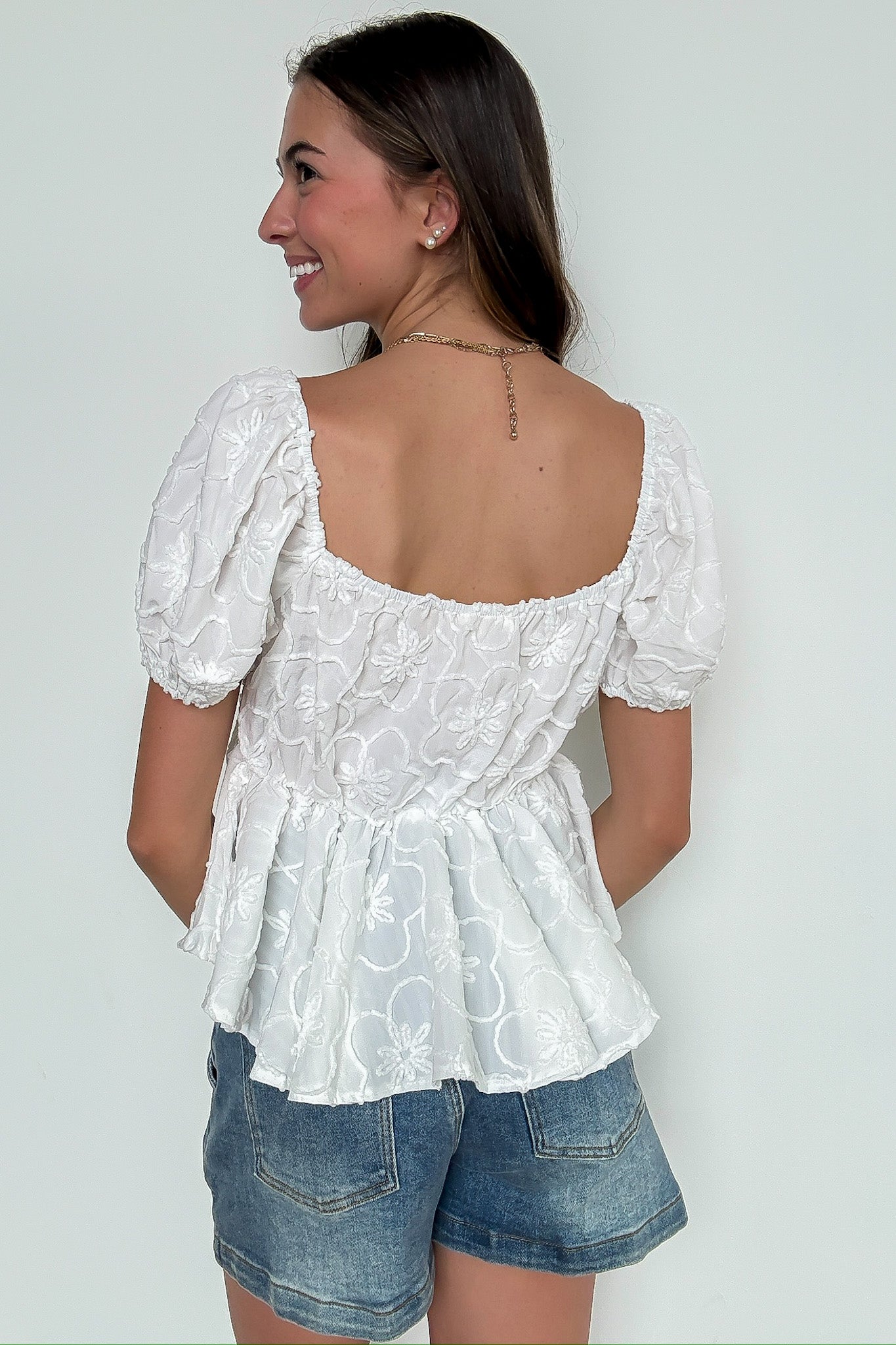 Floral Fusion Textured Print Top - Madison and Mallory