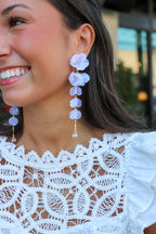 Floral Cascade Acrylic Cluster Drop Earrings - Madison and Mallory
