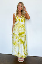 Florence Watercolor Floral Ruffled Maxi Dress - Madison and Mallory
