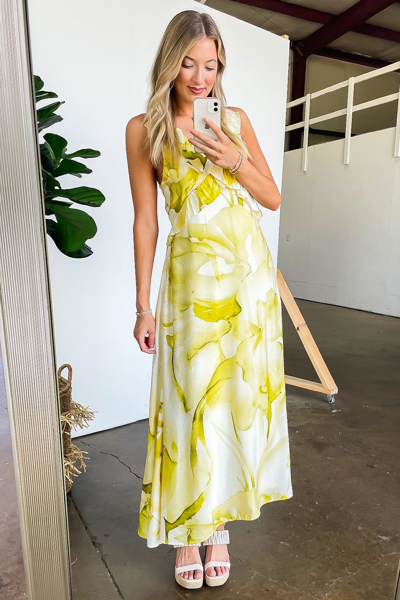 Florence Watercolor Floral Ruffled Maxi Dress - FINAL SALE - Madison and Mallory