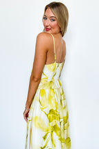 Florence Watercolor Floral Ruffled Maxi Dress - Madison and Mallory