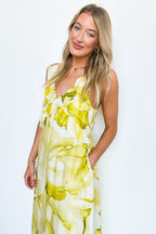 Florence Watercolor Floral Ruffled Maxi Dress - Madison and Mallory