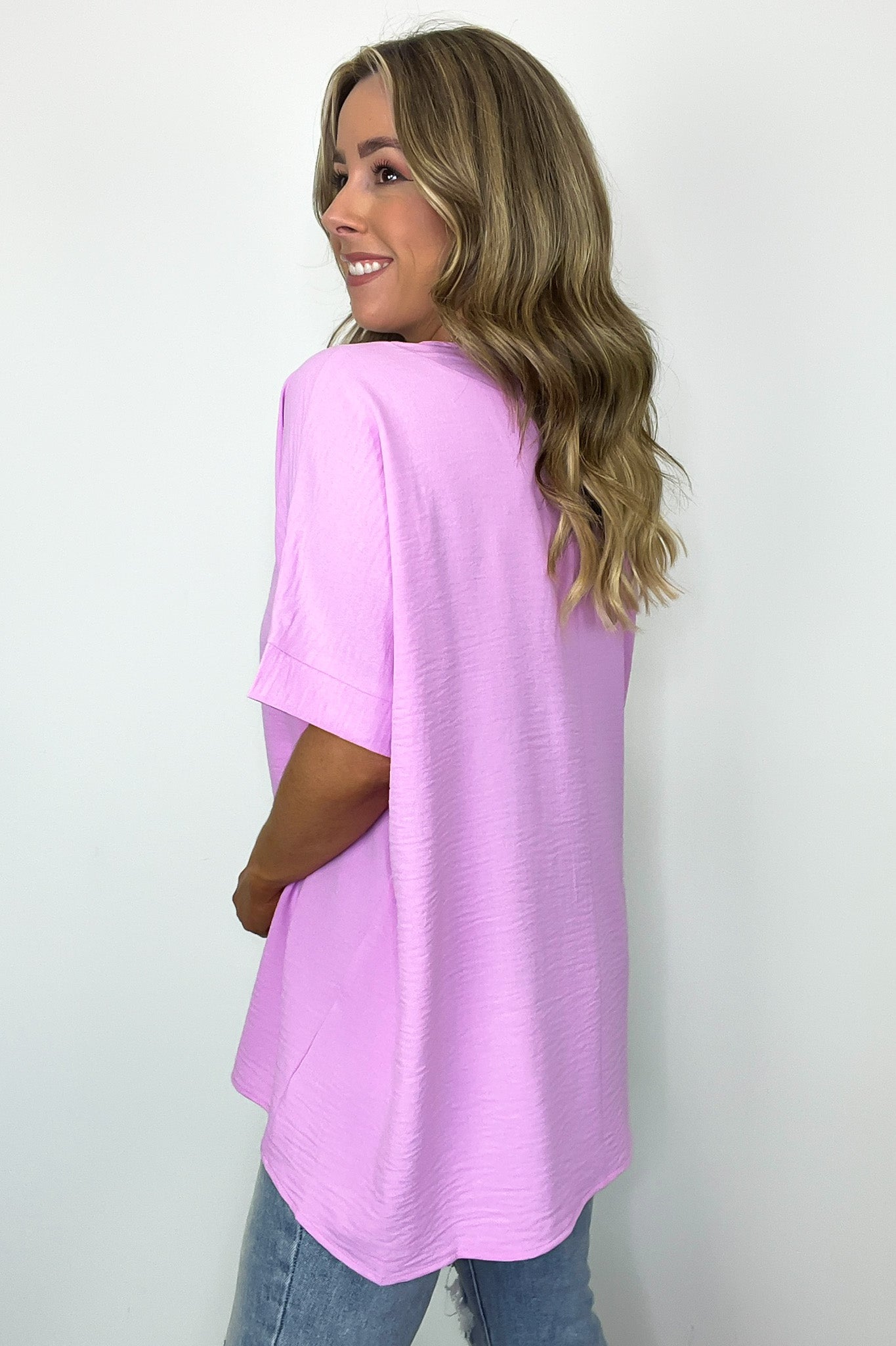  Florinda Flowy Airflow V-Neck Dolman Sleeve Top - BACK IN STOCK - Madison and Mallory