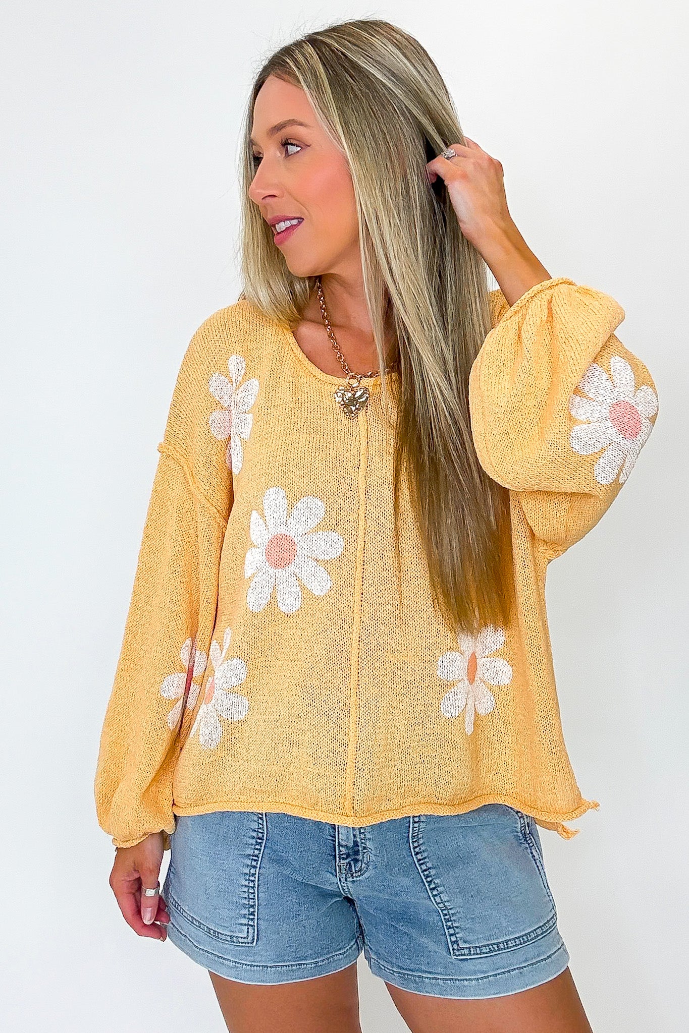 Flutter Bloom Relaxed Knit Sweater - Madison and Mallory