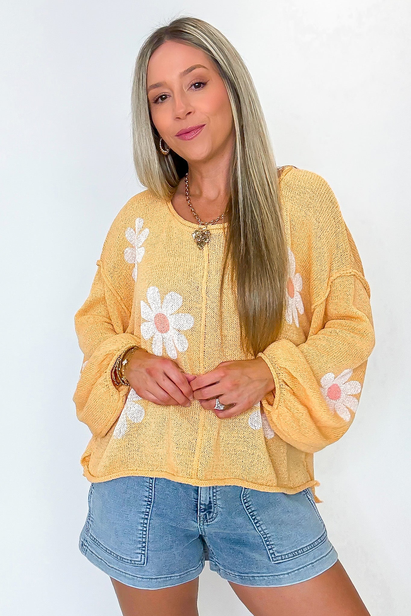 Flutter Bloom Relaxed Knit Sweater - Madison and Mallory
