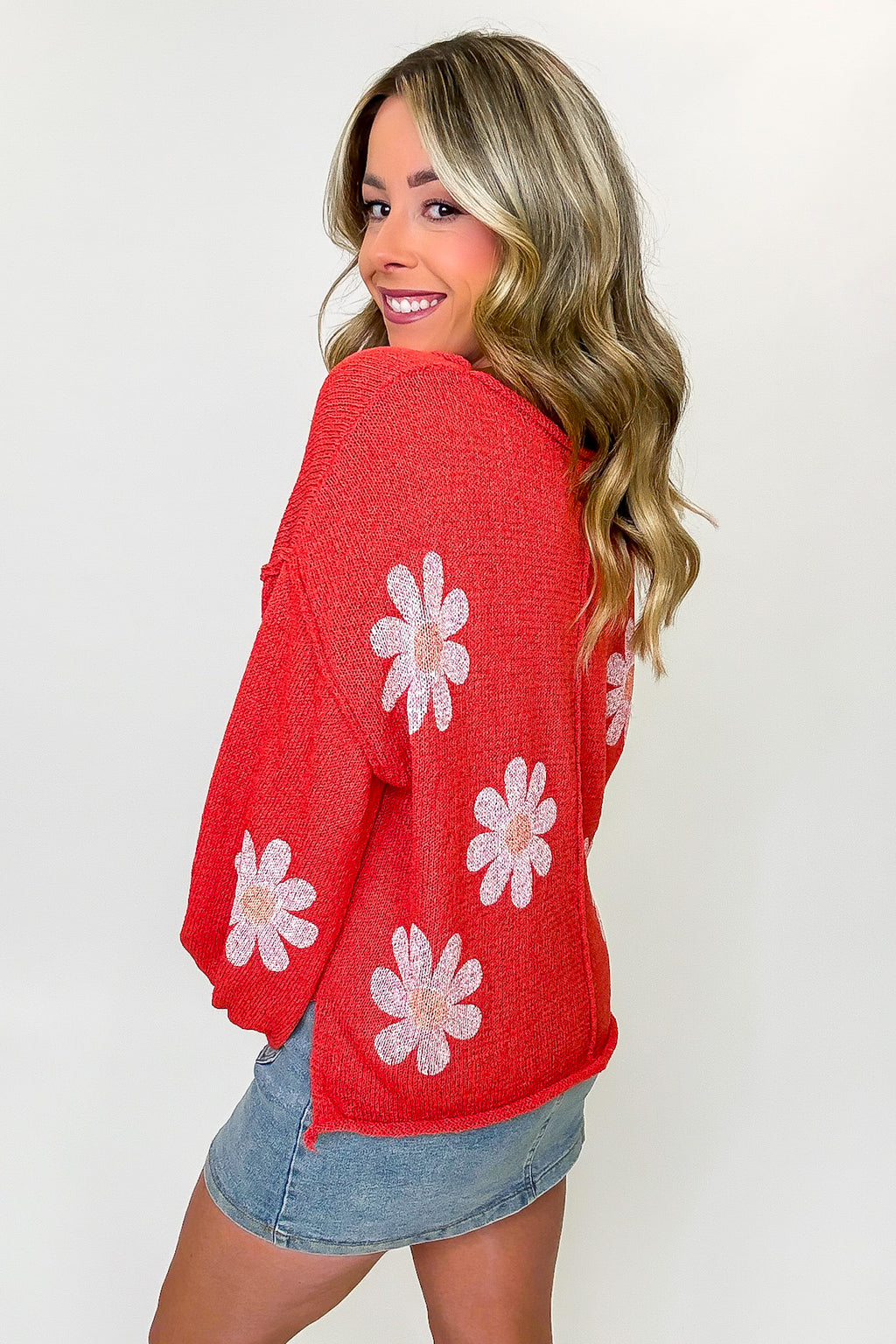 Flutter Bloom Relaxed Knit Sweater - Madison and Mallory