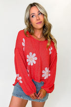 Flutter Bloom Relaxed Knit Sweater - Madison and Mallory