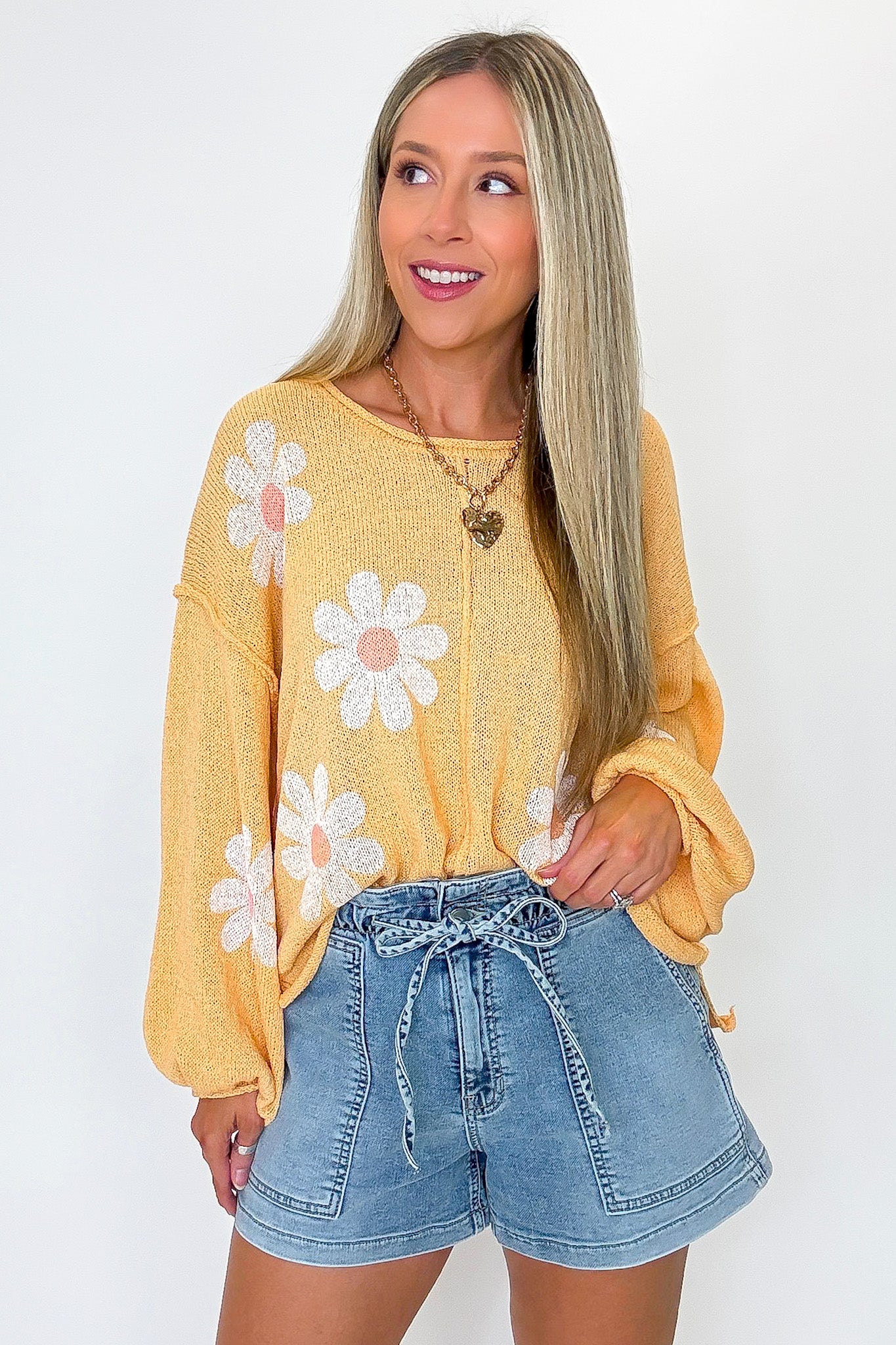 Flutter Bloom Relaxed Knit Sweater - Madison and Mallory