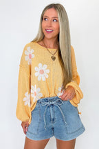 Flutter Bloom Relaxed Knit Sweater - Madison and Mallory