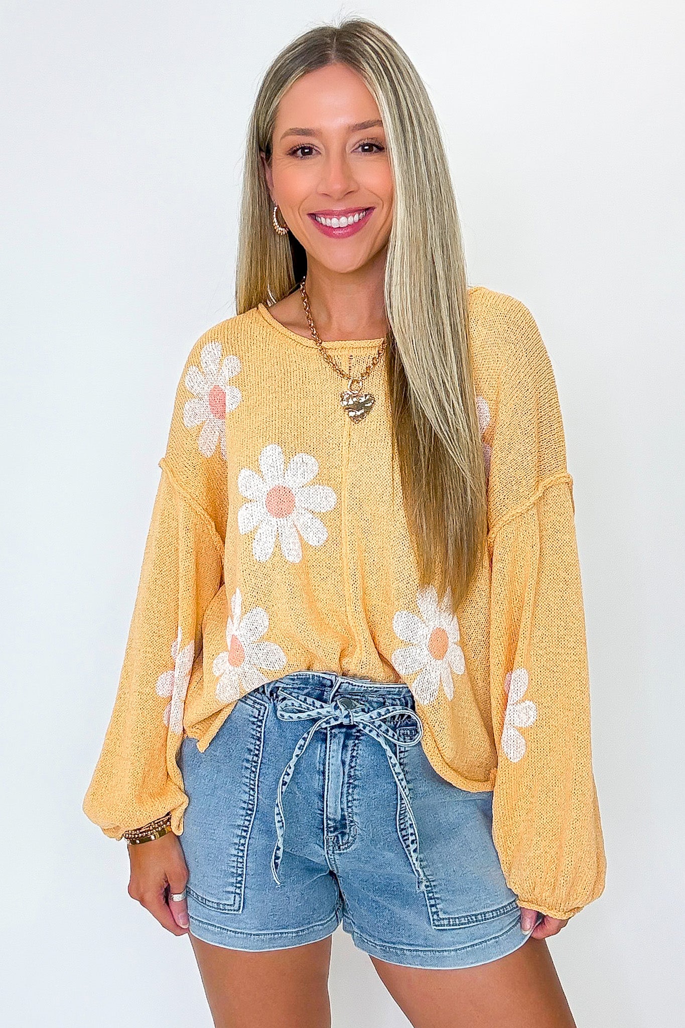 Flutter Bloom Relaxed Knit Sweater - Madison and Mallory