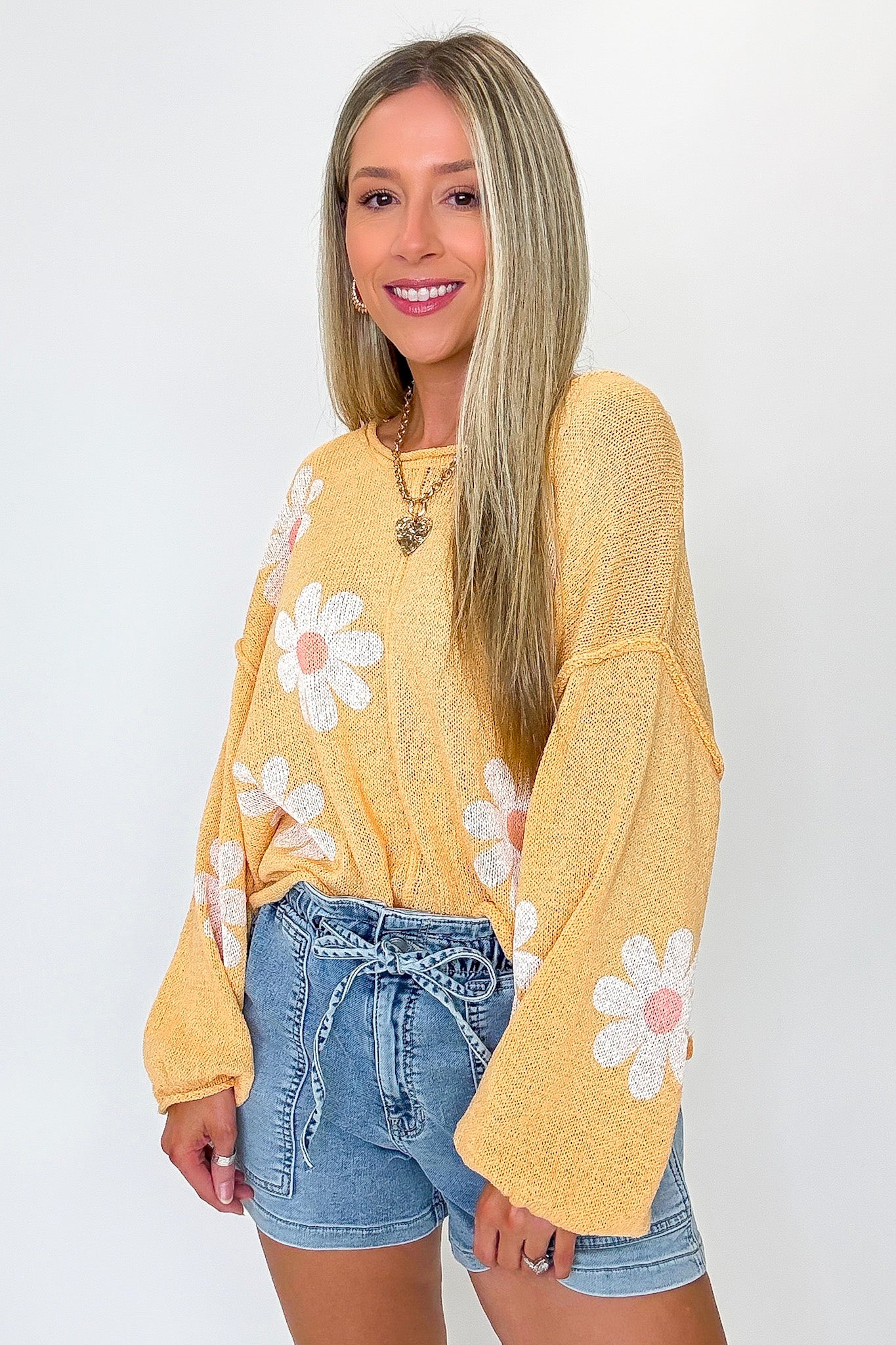 Flutter Bloom Relaxed Knit Sweater - Madison and Mallory