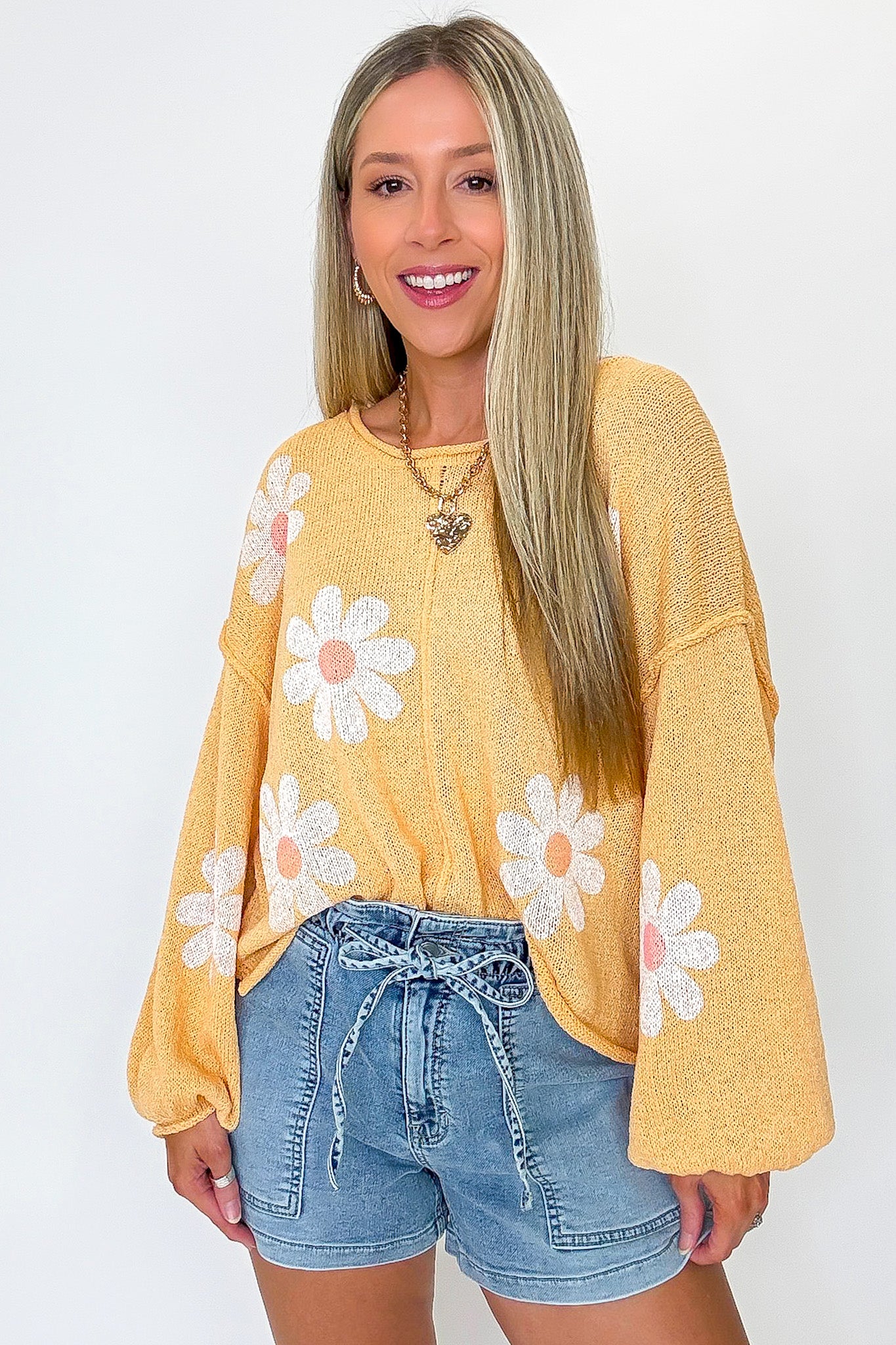 Flutter Bloom Relaxed Knit Sweater - Madison and Mallory