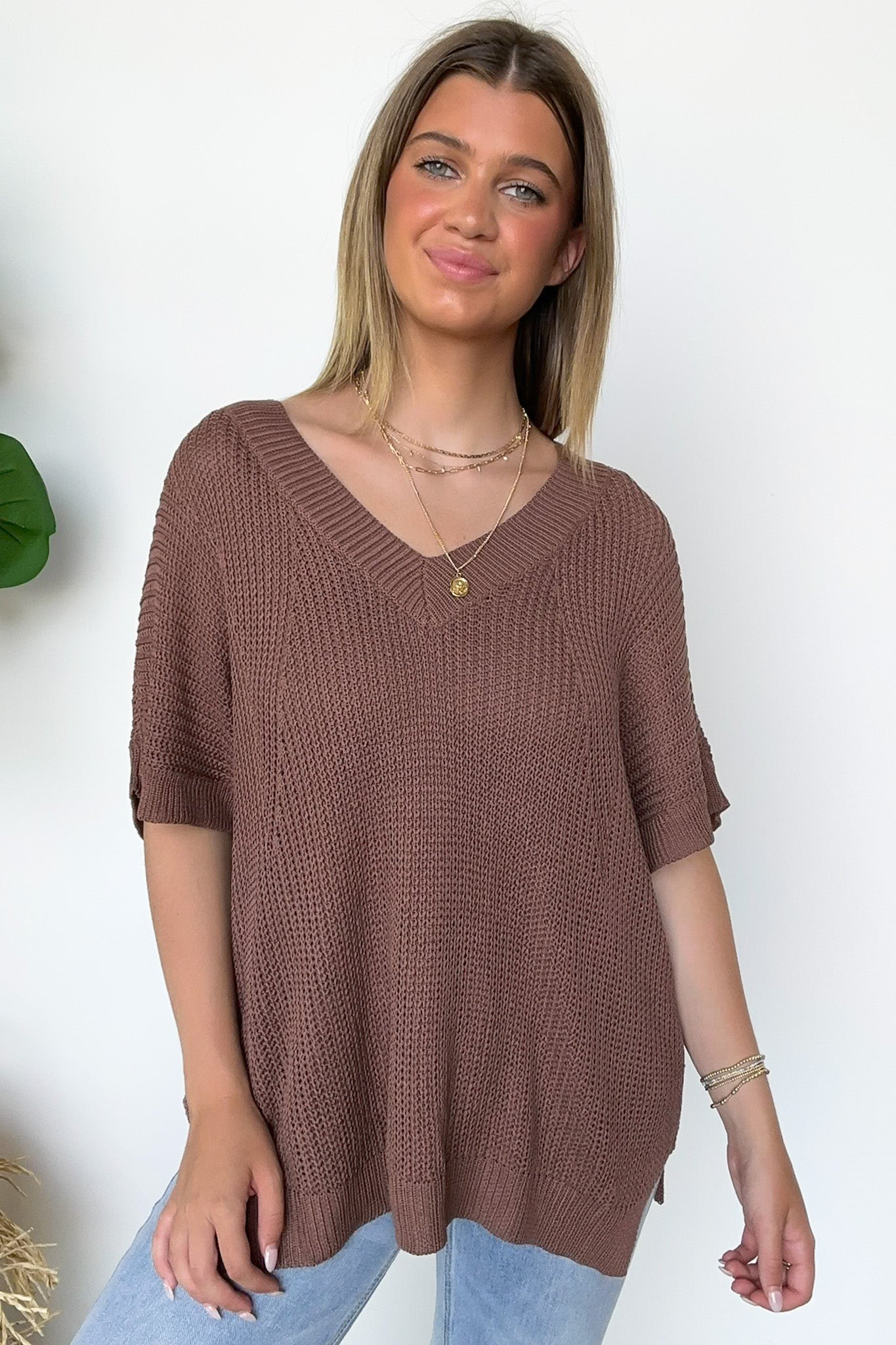  Free Fall Lightweight V-Neck Knit Top - BACK IN STOCK - Madison and Mallory