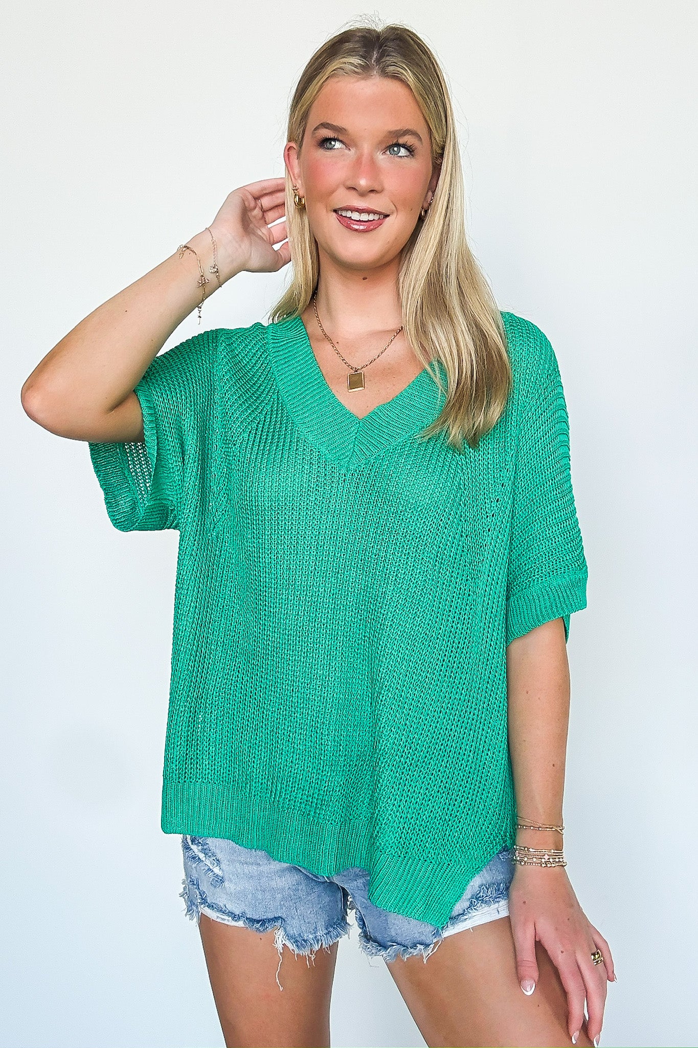 Free Fall Lightweight V-Neck Knit Top - BACK IN STOCK