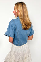 Fresh Edit Denim Button Down Top - Madison and Mallory
