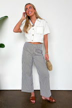 Fresh Edit Denim Button Down Top - Madison and Mallory