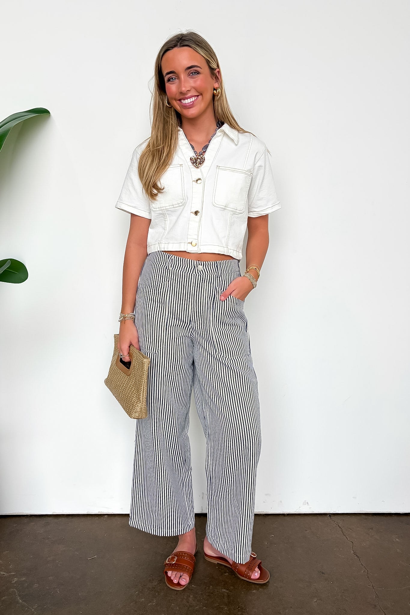 Line Theory Pinstripe Pants - Madison and Mallory