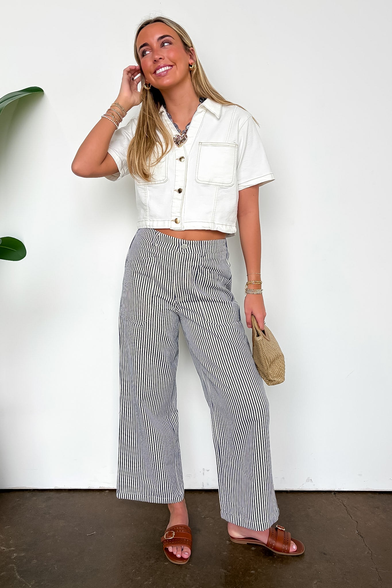 Line Theory Pinstripe Pants - Madison and Mallory