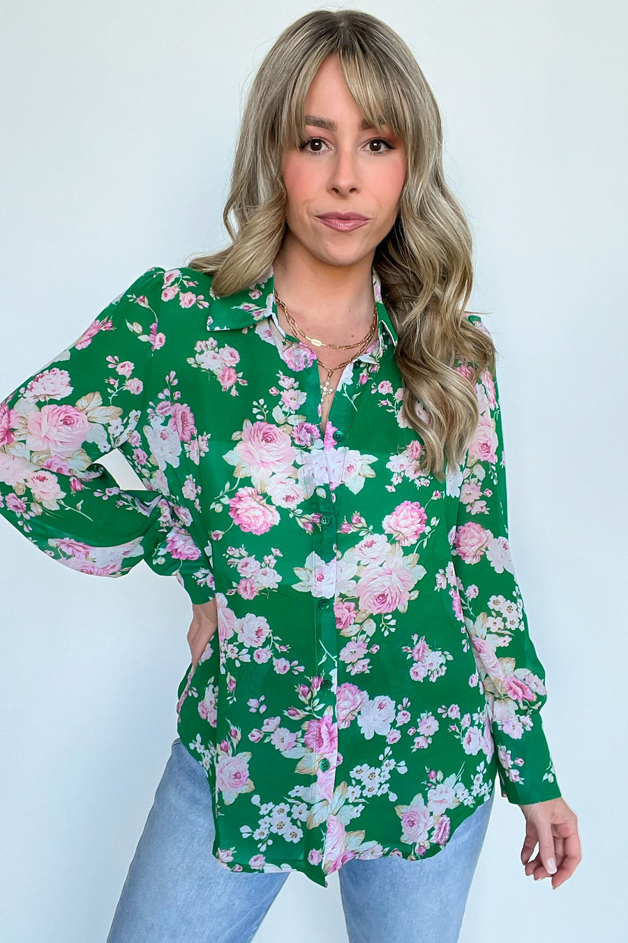  Freshly Floral Button Down Top - Madison and Mallory