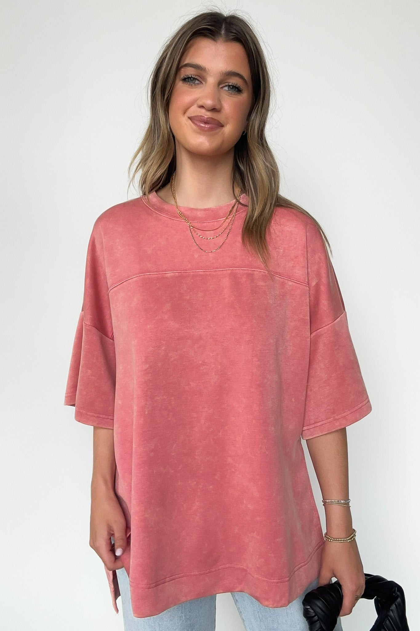  Freyah Relaxed Mineral Wash Dolman Sleeve Top - Madison and Mallory