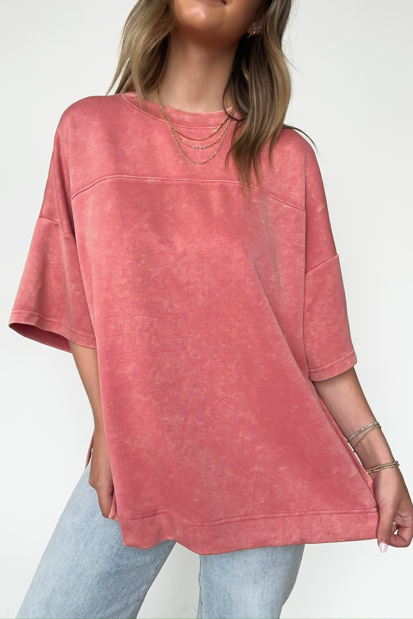 Freyah Relaxed Mineral Wash Dolman Sleeve Top - BACK IN STOCK - Madison and Mallory