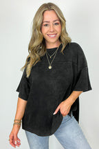 Freyah Relaxed Mineral Wash Dolman Sleeve Top - BACK IN STOCK - Madison and Mallory