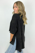 Freyah Relaxed Mineral Wash Dolman Sleeve Top - BACK IN STOCK - Madison and Mallory