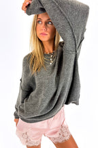 Cozy Midnights Oversized Sweater - Madison and Mallory