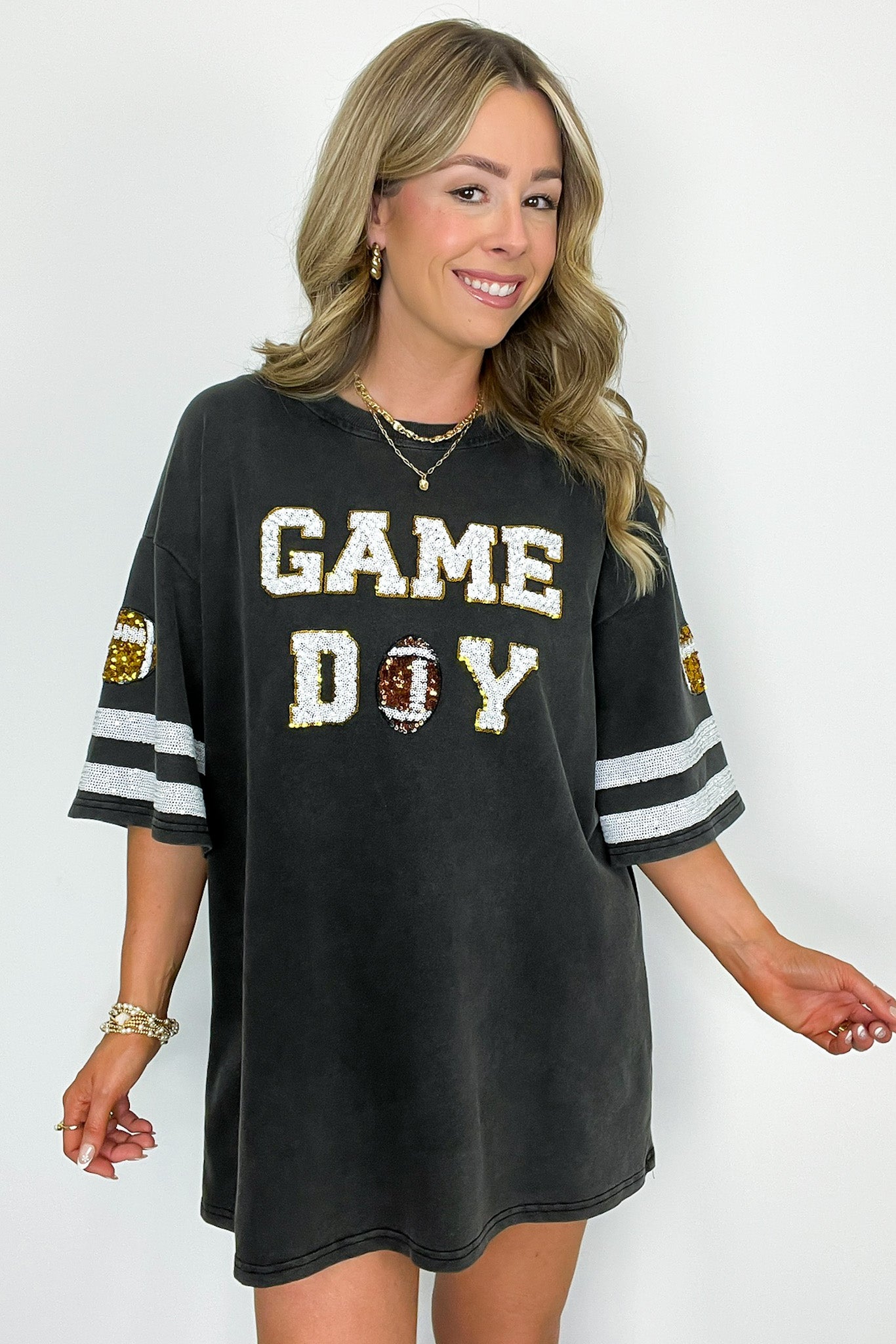  Game Day Varsity T-Shirt Dress - Madison and Mallory