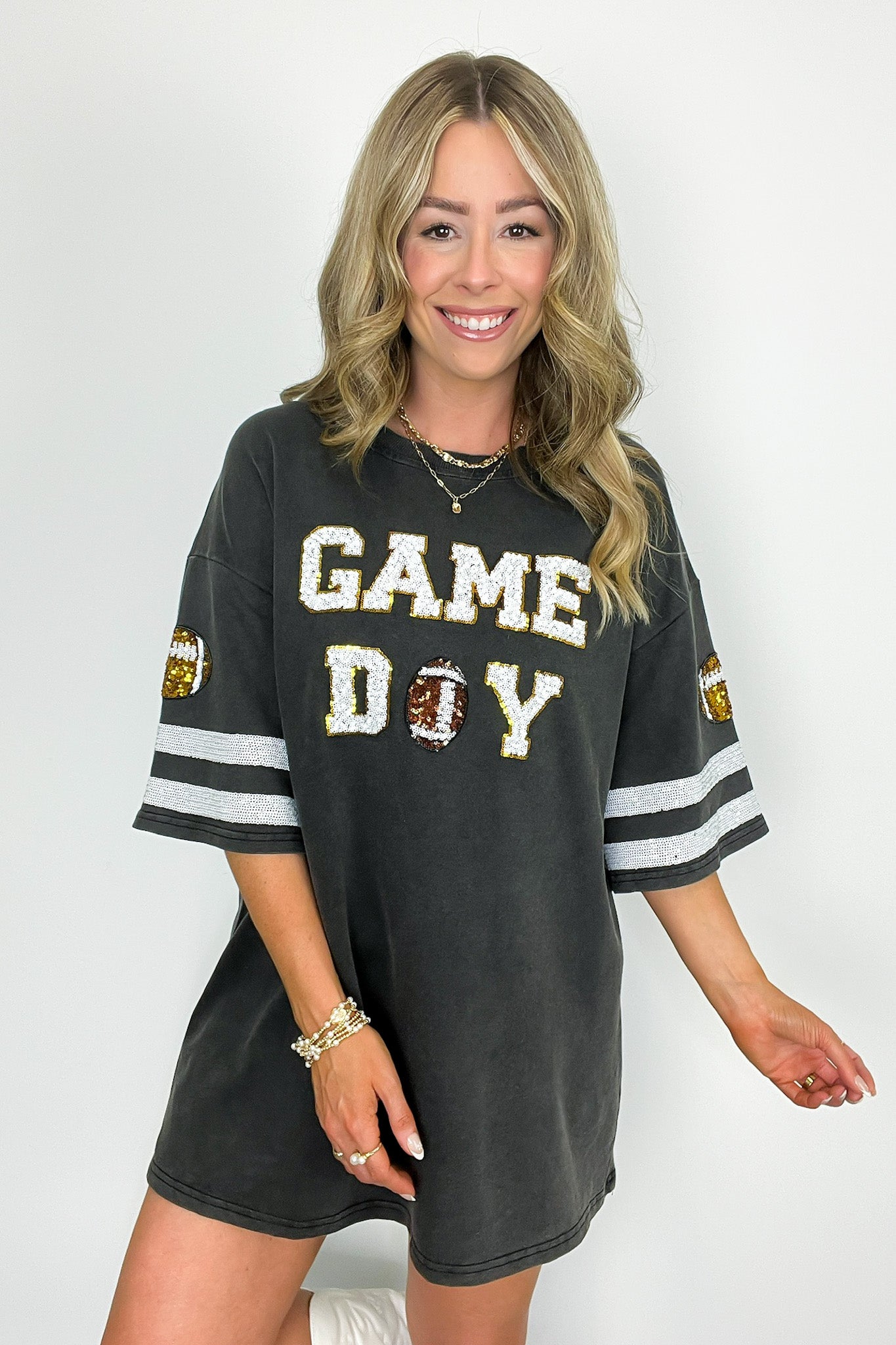  Game Day Varsity T-Shirt Dress - Madison and Mallory