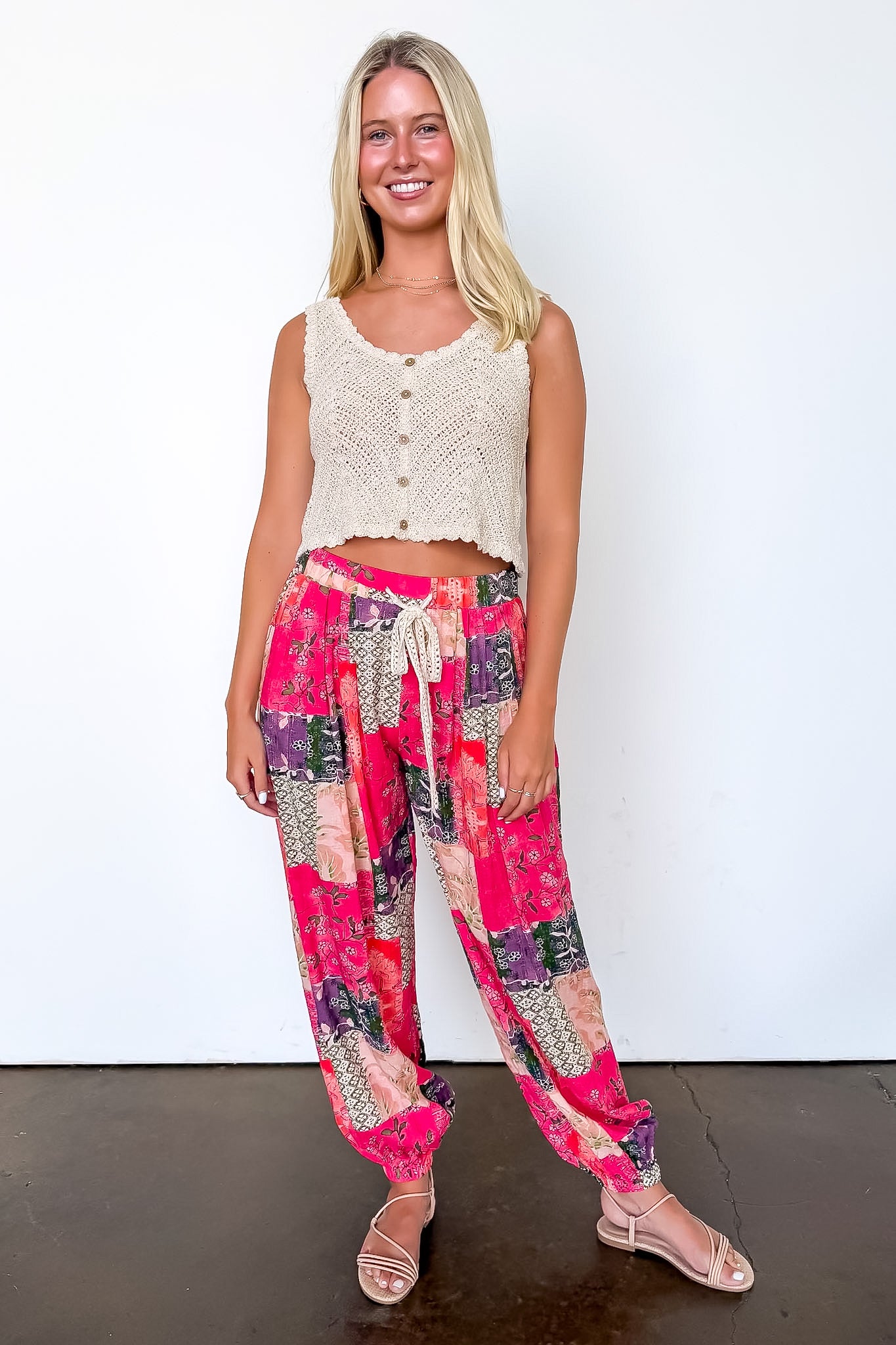 Gentle Loom Crochet Button Tank Top - Madison and Mallory