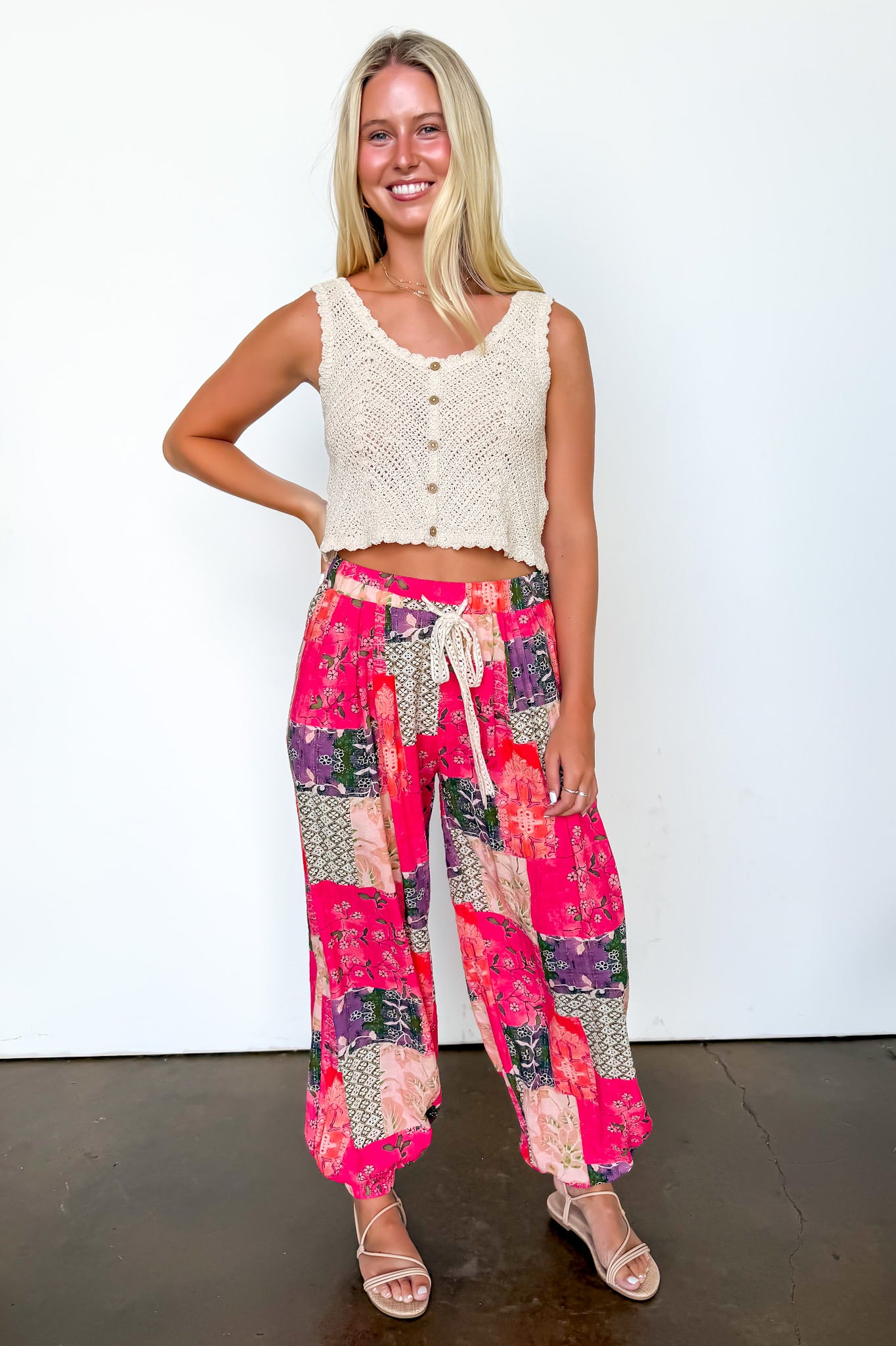 Gentle Loom Crochet Button Tank Top - Madison and Mallory