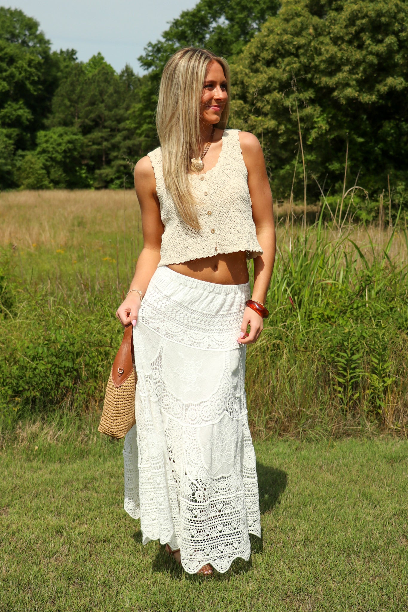 Gentle Loom Crochet Button Tank Top - Madison and Mallory