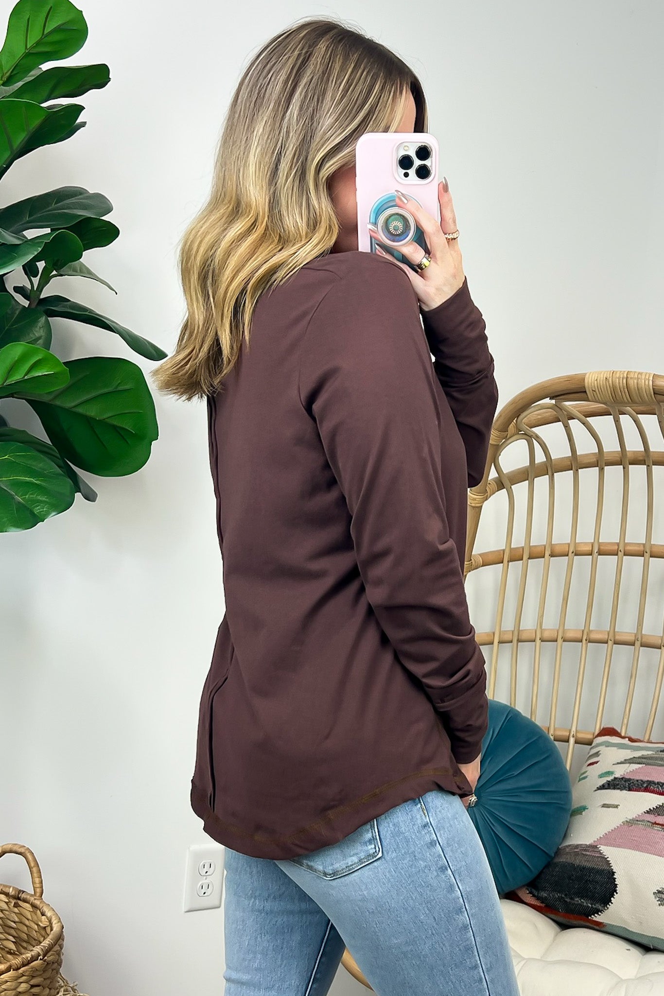  Gessi Thumb Hole Henley Top - BACK IN STOCK - Madison and Mallory