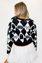Ghoul Grid Argyle Knit Cardigan - FINAL SALE - Madison and Mallory