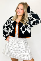 Ghoul Grid Argyle Knit Cardigan - FINAL SALE - Madison and Mallory
